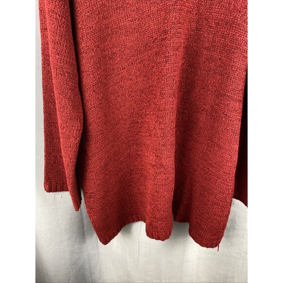 Paraphrase Women's Plus Sz 3X (52" Bust) Red Long Sleeve V-Neck Knit Sweater - Picture 4 of 8